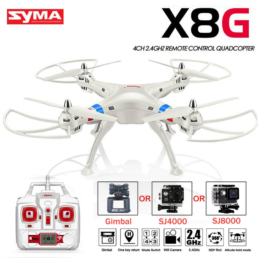 SYMA X8C X8W X8G RC изменение Вертолет FPV Квадрокоптер с 16MP SJ8000 или 5MP SJ4000 HD Камера Wi Fi в