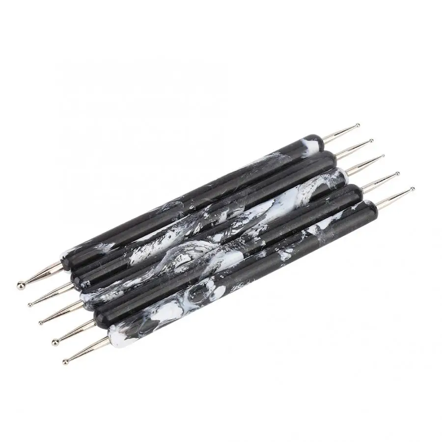 5 шт. набор для маникюра с двойным концом точечная ручка дизайна ногтей