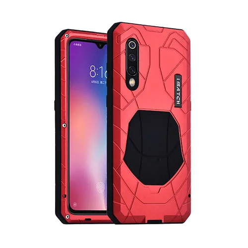 red Для Xiaomi mi 9 mi 9 чехол авиационный алюминиевый сплав металл+ кремнезем задняя крышка для Xiao mi 9 чехол для телефона s - Цвет: red