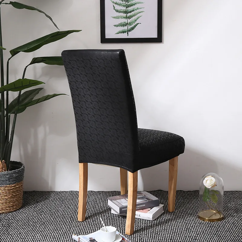 

PU Leather Chair Cover Spandex Stretch Elastic Slipcover Waterproof Chairs Seat Cover For Home Kitchen Hotel Dining Room Chairs