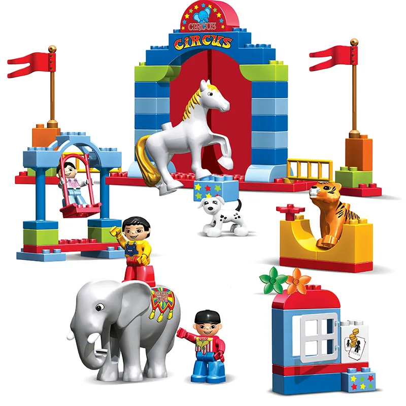 65 шт. Цирковое Шоу Строительные Блоки Большой Размер Строительный Блок