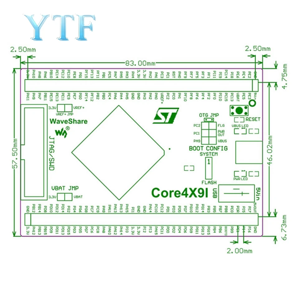 STM32F429IGT6 STM32F429 макетная плата STM32F429 основная плата