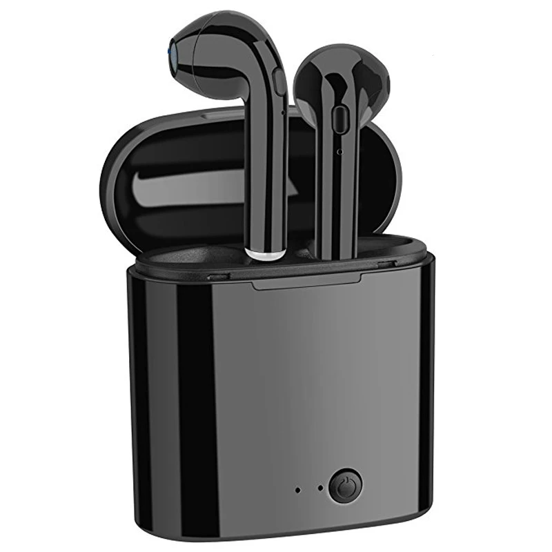 I7s TWS мини Bluetooth беспроводные наушники вкладыши с зарядным боксом спортивные для