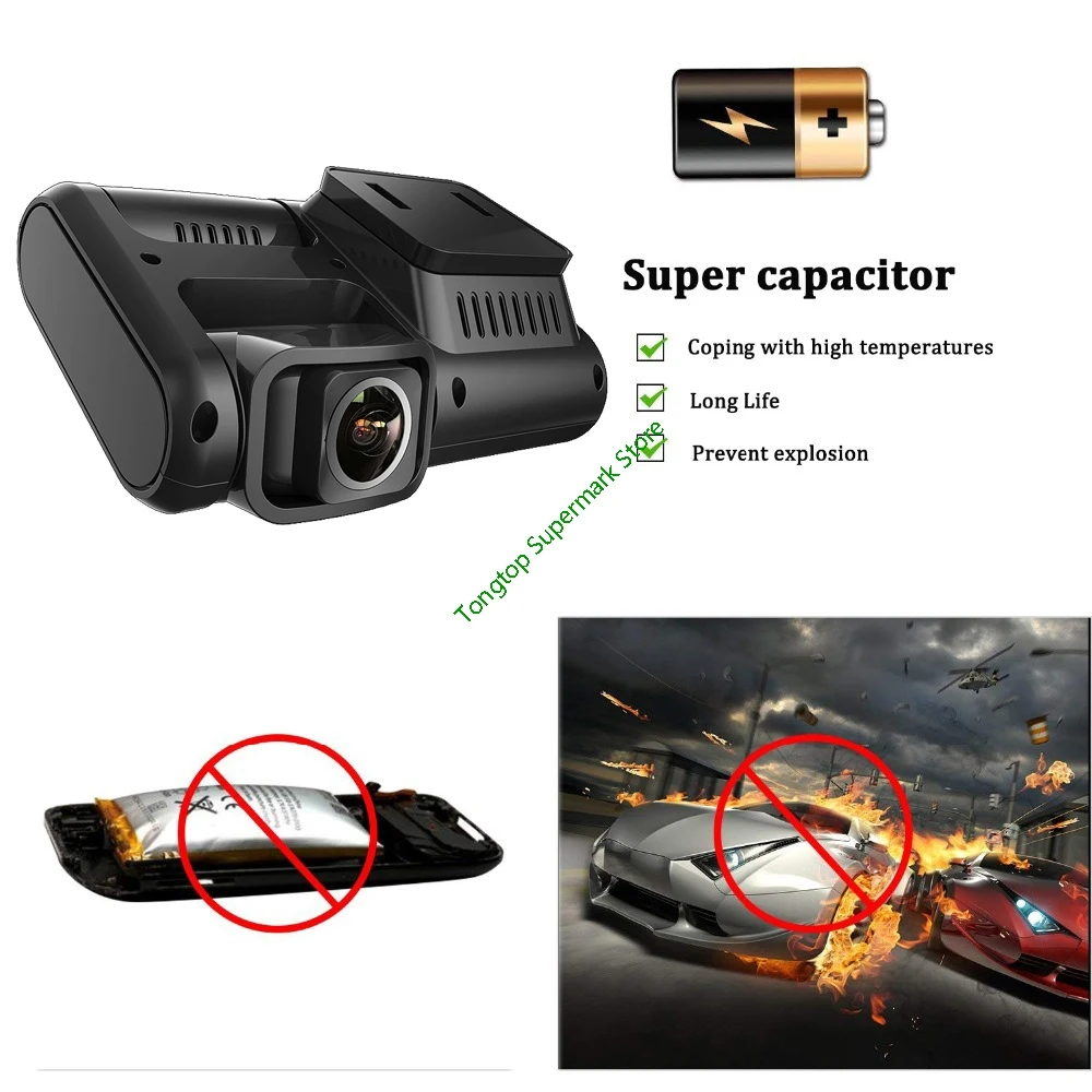 Novatek 96663 HD gps Автомобильный видеорегистратор, WiFi 1080P DVR с сенсором sony, камера заднего вида, ночное видение, двойной объектив, авто видеорегистратор
