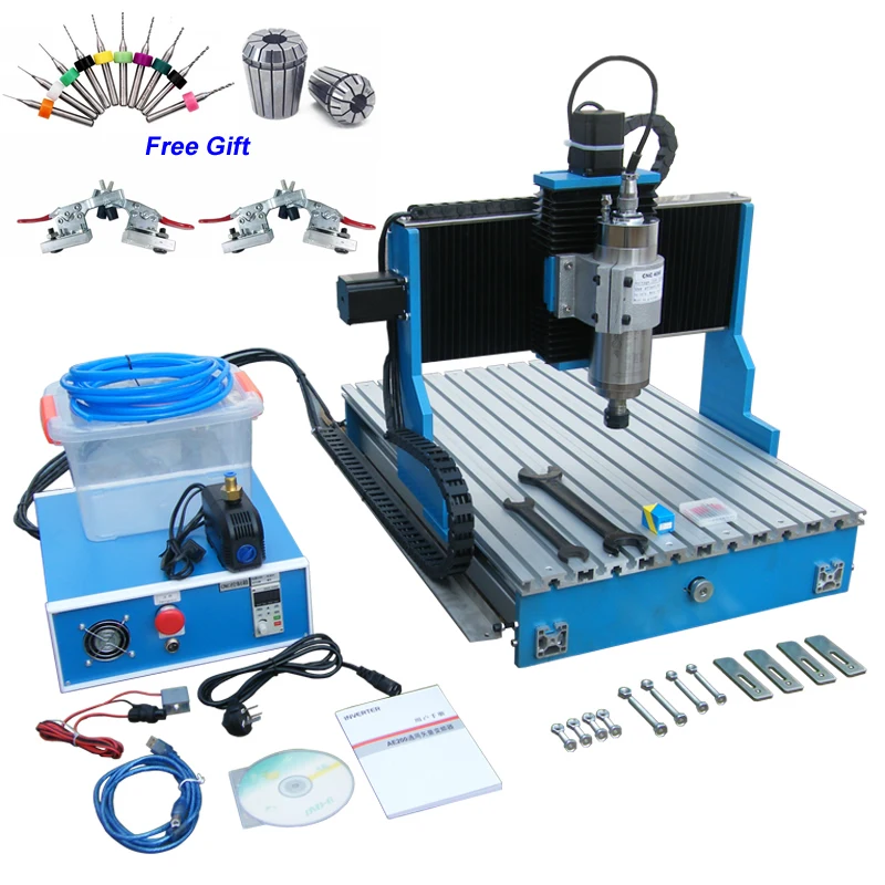 

3axis CNC Lathe Woodworking Machine Linear Guide Rail 1.5KW 4 Axis 6040 Engraving USB / Parallel port