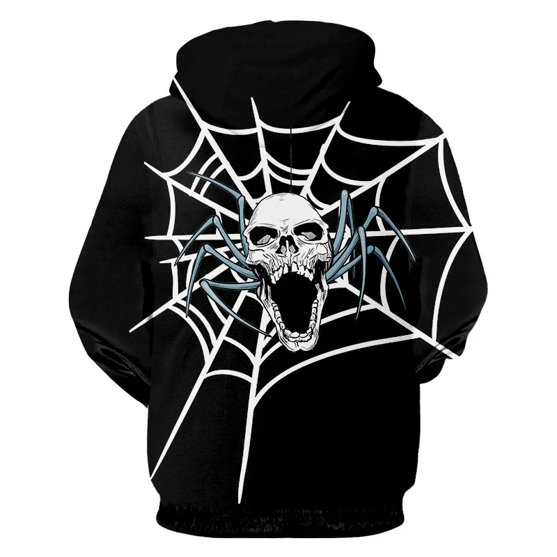 OGKB хип хоп человек Хэллоуин 3D печать паутины и черепа тренд личности