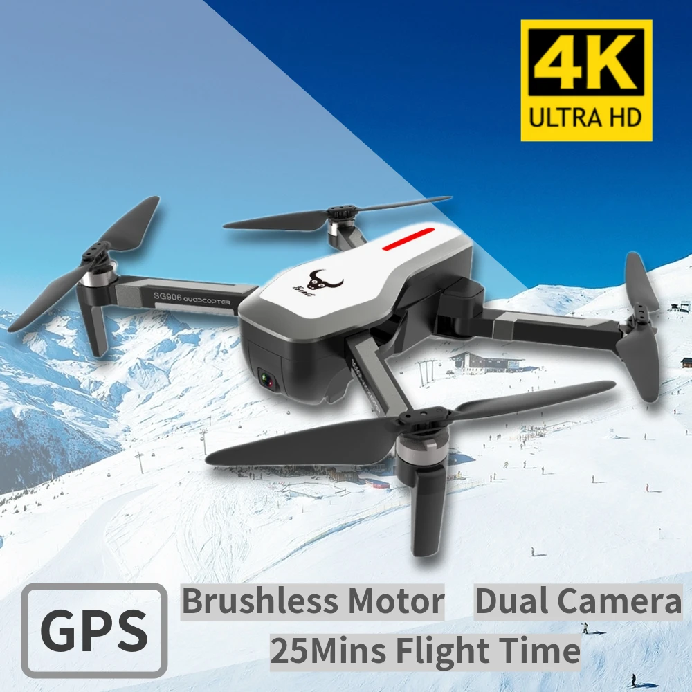 Складной Радиоуправляемый Дрон 5G Wifi FPV gps с камерой 4K HD бесщеточный мотор 25 мин