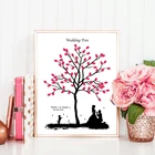 Жених предлагает невеста под деревом, бесплатно, на заказ, имя, дата, холст, печать, свадьба, фирменная говая книга, свадебное дерево для вечерние украшения