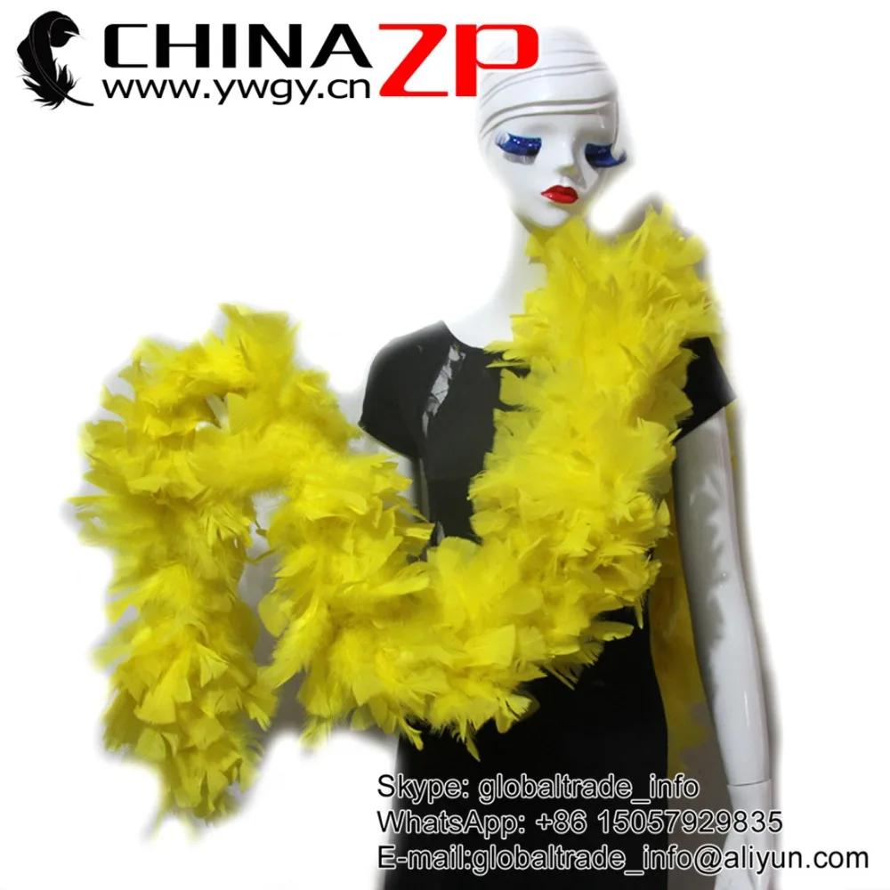 Chinazp Feathers Заводская розничная продажа Премиум ручной работы 2 ярдов желтый Chandelle
