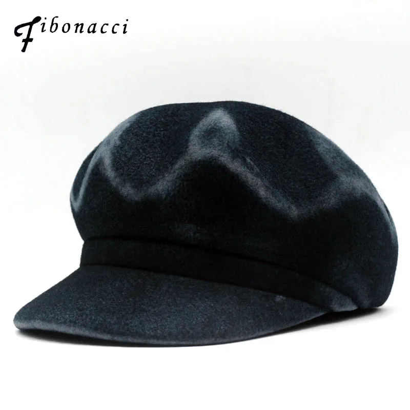 

Fibonacci Fashion Octagonal Hat Winter Wool Felt Hat Equestrian Knight Hats for Women Concave Convex Fedora Hat