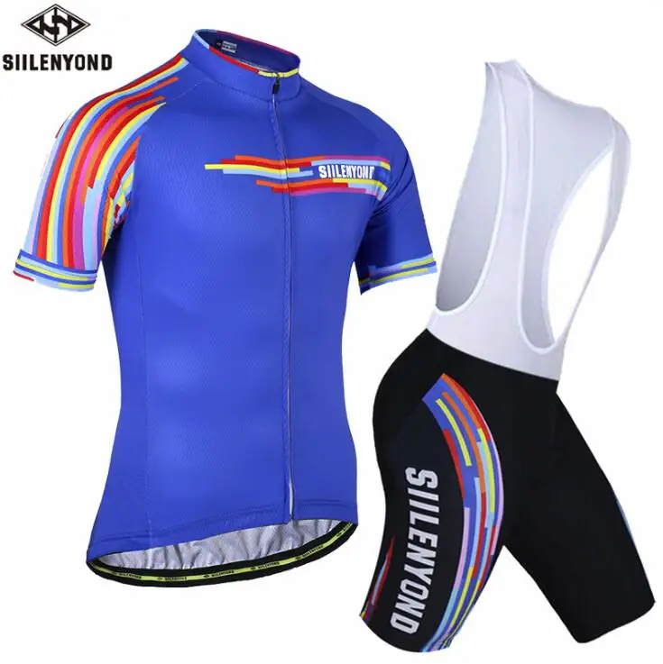 Jersey and bib Pants Siilenyond полиэстер Pro Велоспорт Джерси набор MTB велосипед одежда спортивная одежда велосипед Одежда Майо Ropa Ciclismo Велоспорт Комплект - Цвет: Jersey and bib Pants