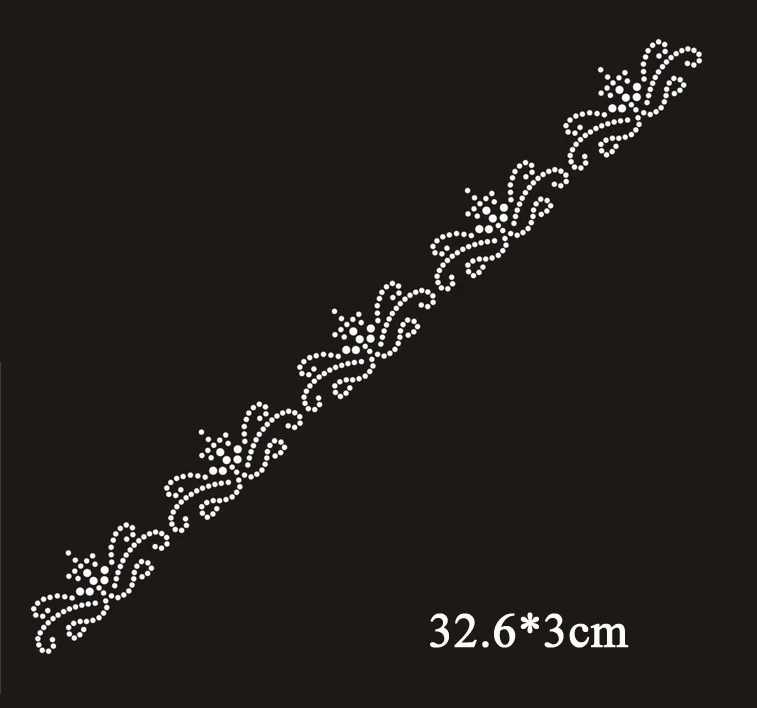 2 шт./лот Цветочные нашивки стразы горячей фиксации для юбки дизайнерские