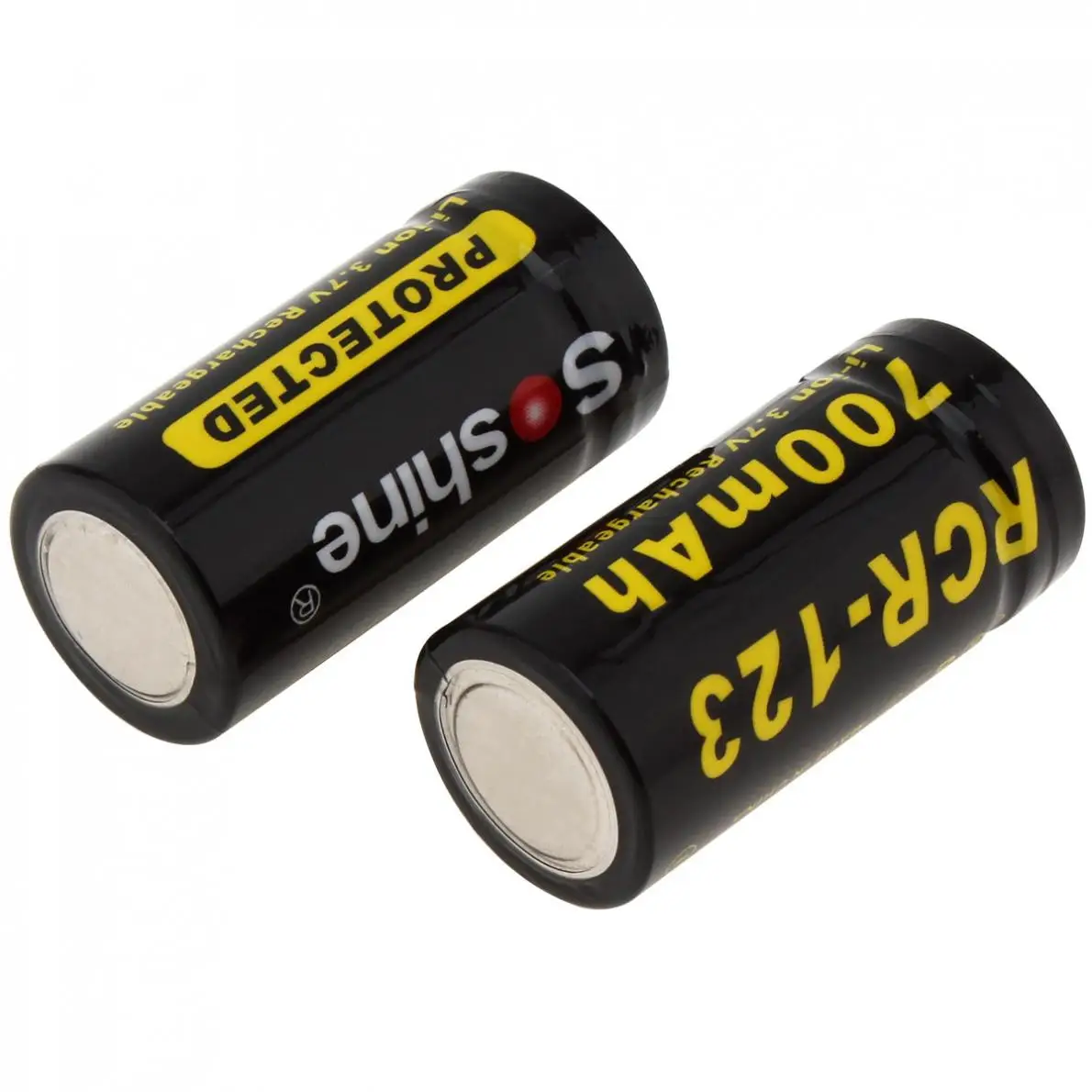 Soshine Li Ion RCR 123 3 7 V 16340 700mAh защищенная перезаряжаемая литиевая батарея (2 шт.) с чехлом