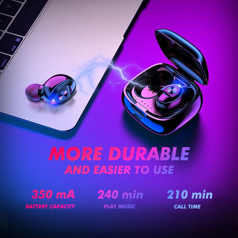 ANBES Touch control мини беспроводные наушники стерео водонепроницаемые Bluetooth Hands free 5 0 с