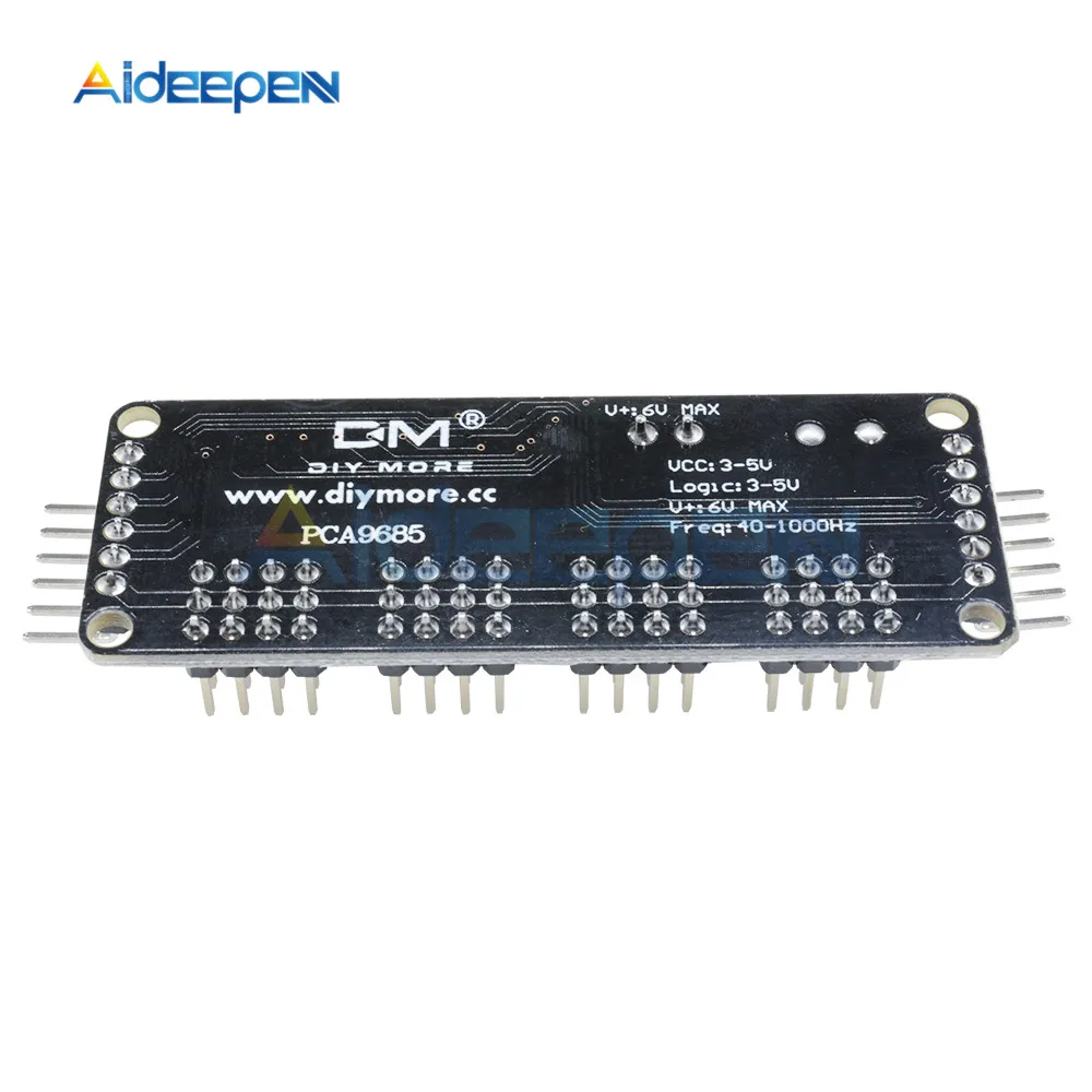 16 канальный 12 битный PWM Серводвигатель IIC I2C интерфейс PCA9685 плата модуля для Arduino
