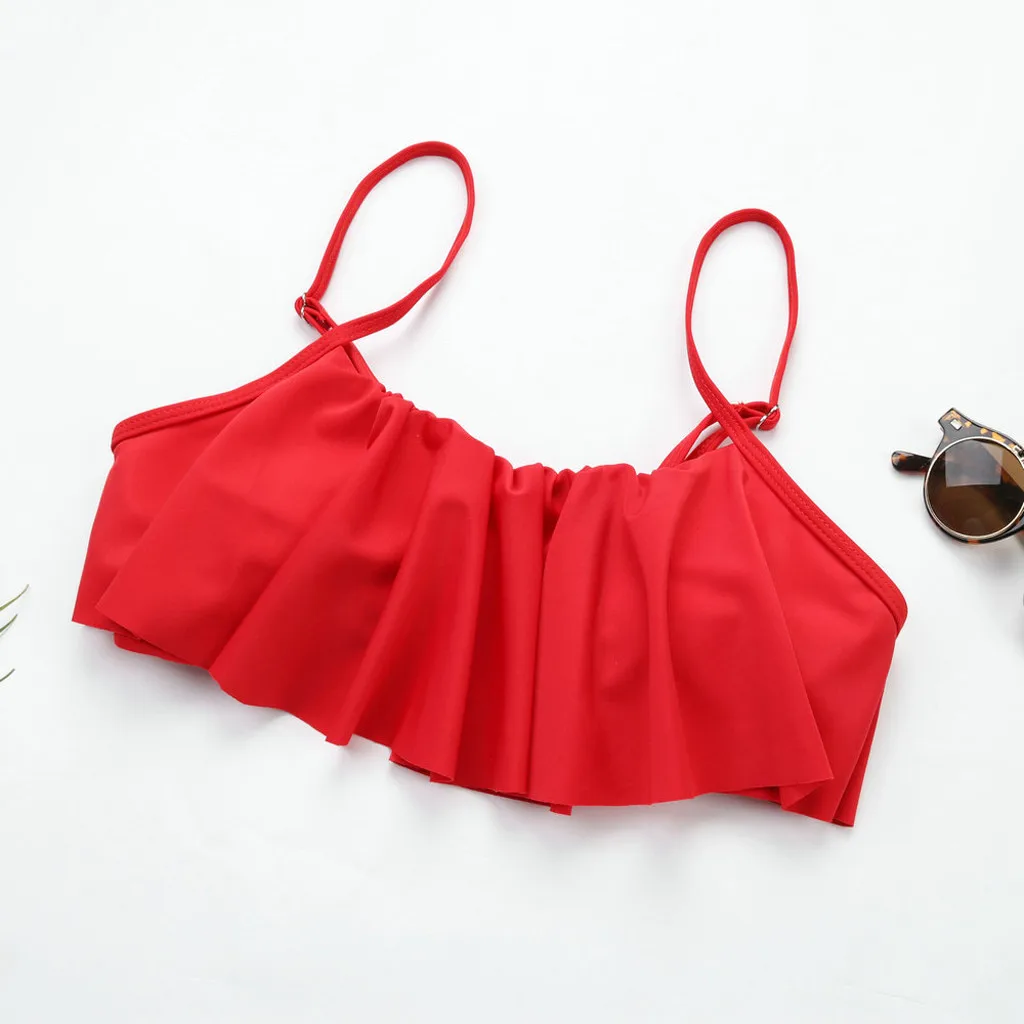 Комплект бикини с оборками одежда для плавания женские сексуальные купальники