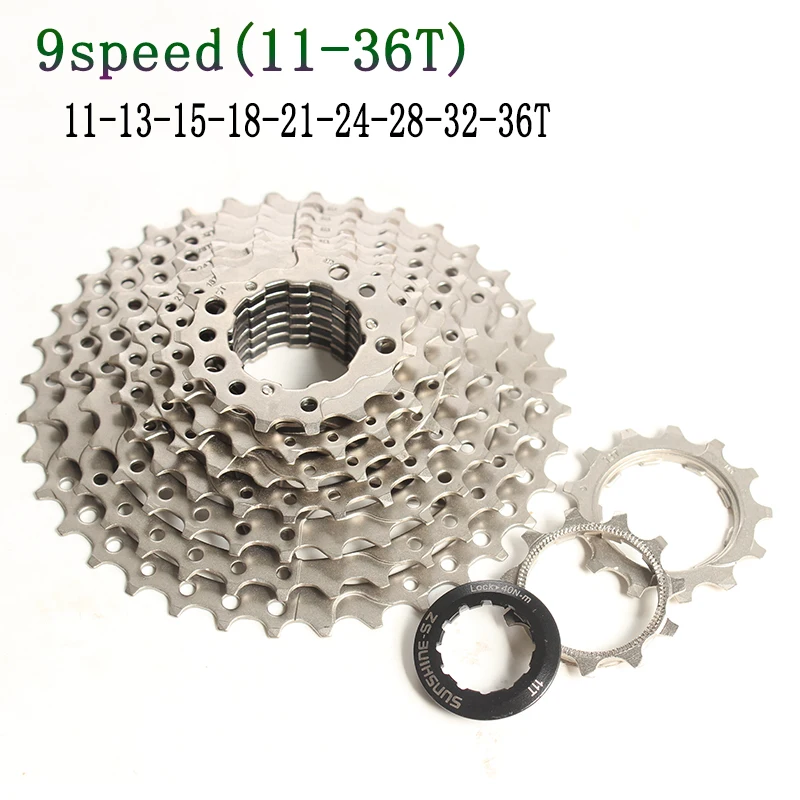 Запчасти для горных велосипедов MTB 9 s 27 кассета свободного хода 11-36T совместима с