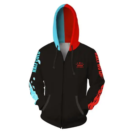 Black red blue My Hero Academy футболка для колледжа большого размера Униформа Мужская Женская Толстовка Косплей Одежда колледжа последние - Цвет: Black red blue