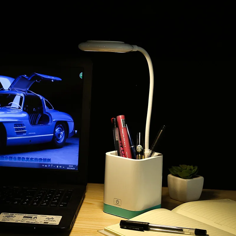 Led desk lamp creative pen holder charging LED eye simple three-speed touch night light student dormitory reading | Освещение