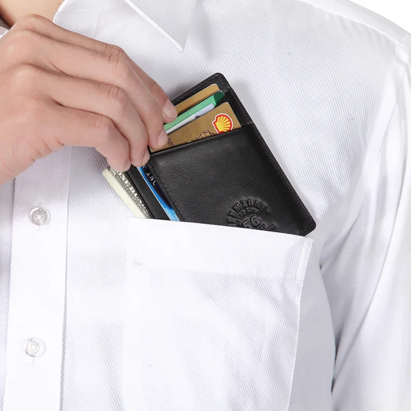 Кожаный мужской кошелек teemzone с блокировкой RFID, кошелек для монет, маленький кошелек для кредитных карт и удостоверений личности, Короткий Мужской кошелек, визитница, K374