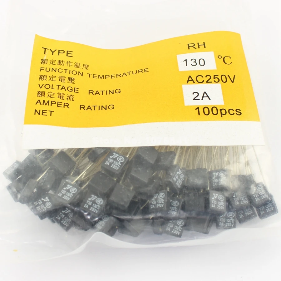 10 шт. Новый тепловой предохранитель RH 130 градусов 2 А 250 В|thermal fuse 2a|thermal fusethermal 2a 250v |
