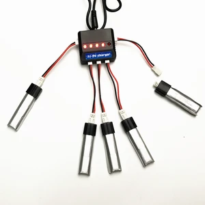 Аккумулятор Lipo, 5 шт., 3,7 в, 200 мА ч, 1 комплект зарядного устройства с USB-кабелем для вертолета WLtoys V911, V911-1, V911-2, 2,4G, 4 канала