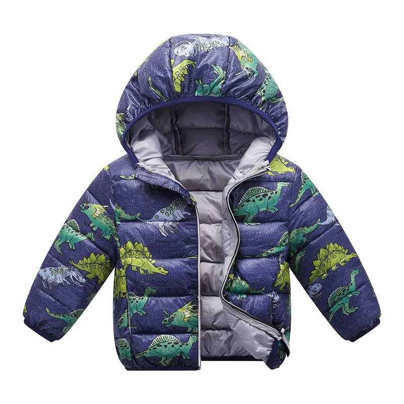 Jackets for Girls Children Jacket Winter Warm Baby Boys Dinosaur Outerwear Girls Cartoon Spring Coat Kids Hooded Coat Clothing