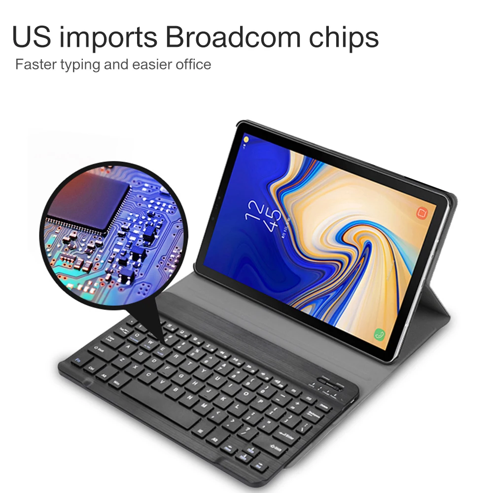 Чехол для клавиатуры Bluetooth планшета Samsung Galaxy Tab A 10 5 2018 SM T590/T595/T597 съемный