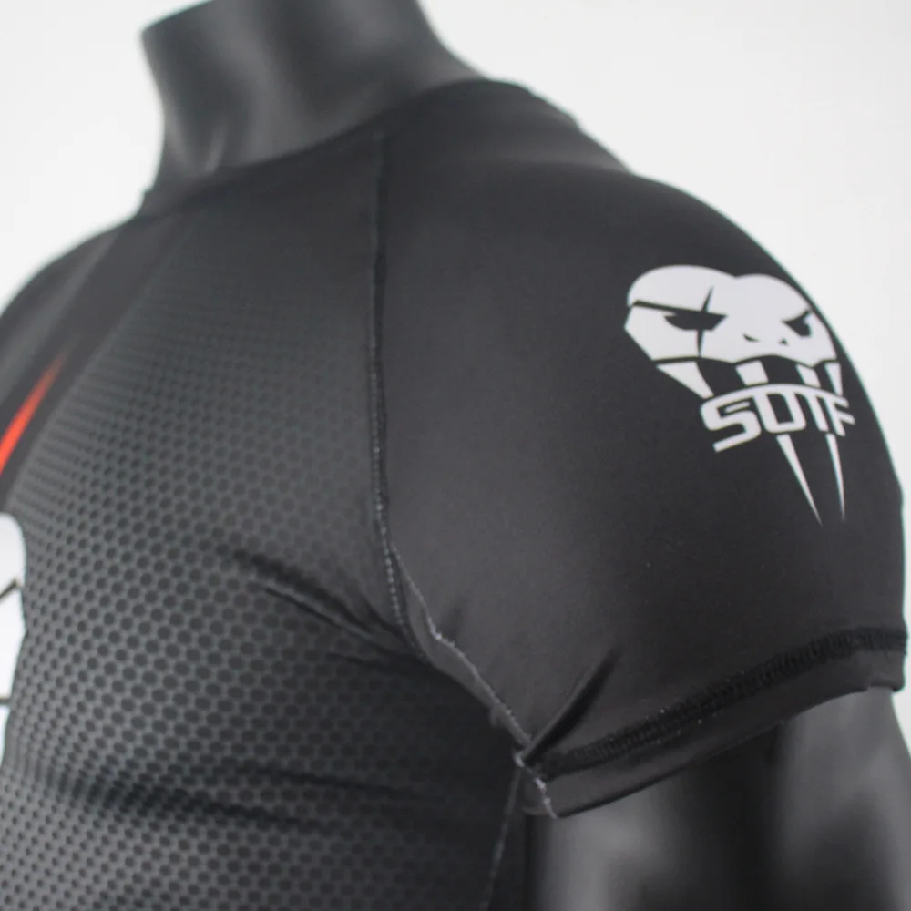 Боксерская тренировочная футболка для MMA Rashguard муай тай Велоспорт спортзал