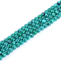 high quality natural stone beads round malachite stone loose beads for diy jewelry making bracelets necklaces 4681012mm 15
