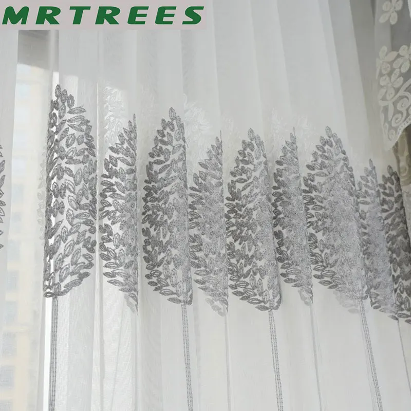 MRTREES тюль для гостинной Белый спальни гардины Гостиная Спальня шторы Кухня