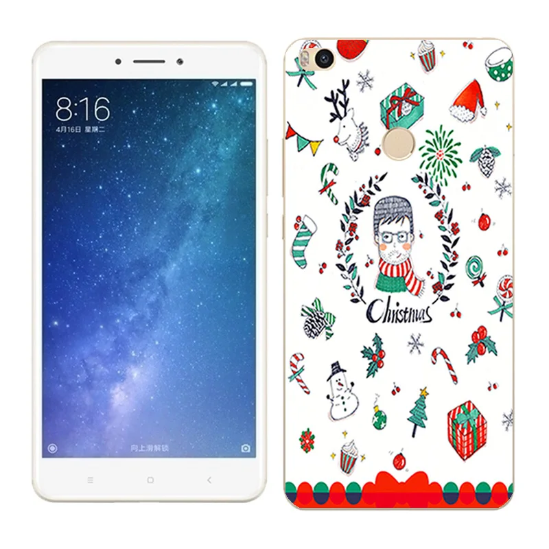11 Чехол s для Xiaomi Mi Max2, мягкий силиконовый чехол для Xiaomi Mi Max 2 X'mas Day, окрашенный чехол для телефона xiomi Mi Max 2, Fundas - Цвет: 11