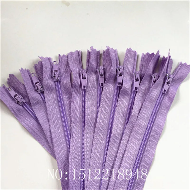 

50pcs ( 16 Inch ) 40cm Light Purple Nylon Coil Zippers Tailor Sewer Craft Crafter's &FGDQRS #3 Closed End