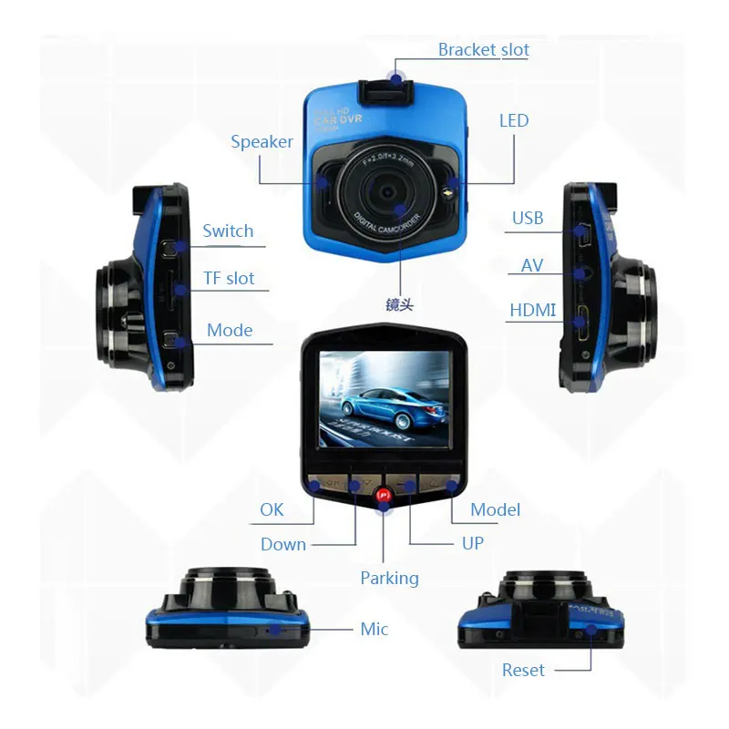 PARASOLANT 2018 новая Оригинальная мини Автомобильная DVR камера Dashcam Full HD 1080P видео