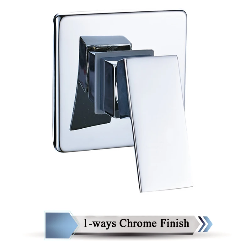 Chrome A 1-Way Твердый латунный смеситель для душа, регулирующий клапан, кран, картридж, скрытый душевой вентиль кранов, душевой клапан управления - Цвет: Chrome A 1-Way