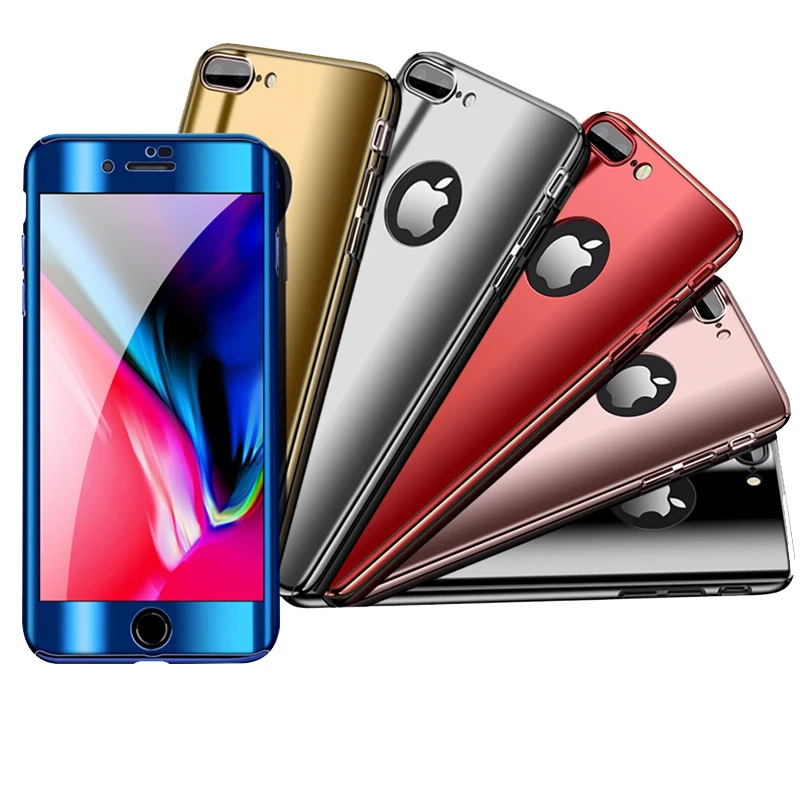Для iphone XS MAX iphone 6 s 6s плюс 360 полная защита Зеркало чехол для iphone 7 Plus iphone X 10 чехол для Apple 8 XR Coque