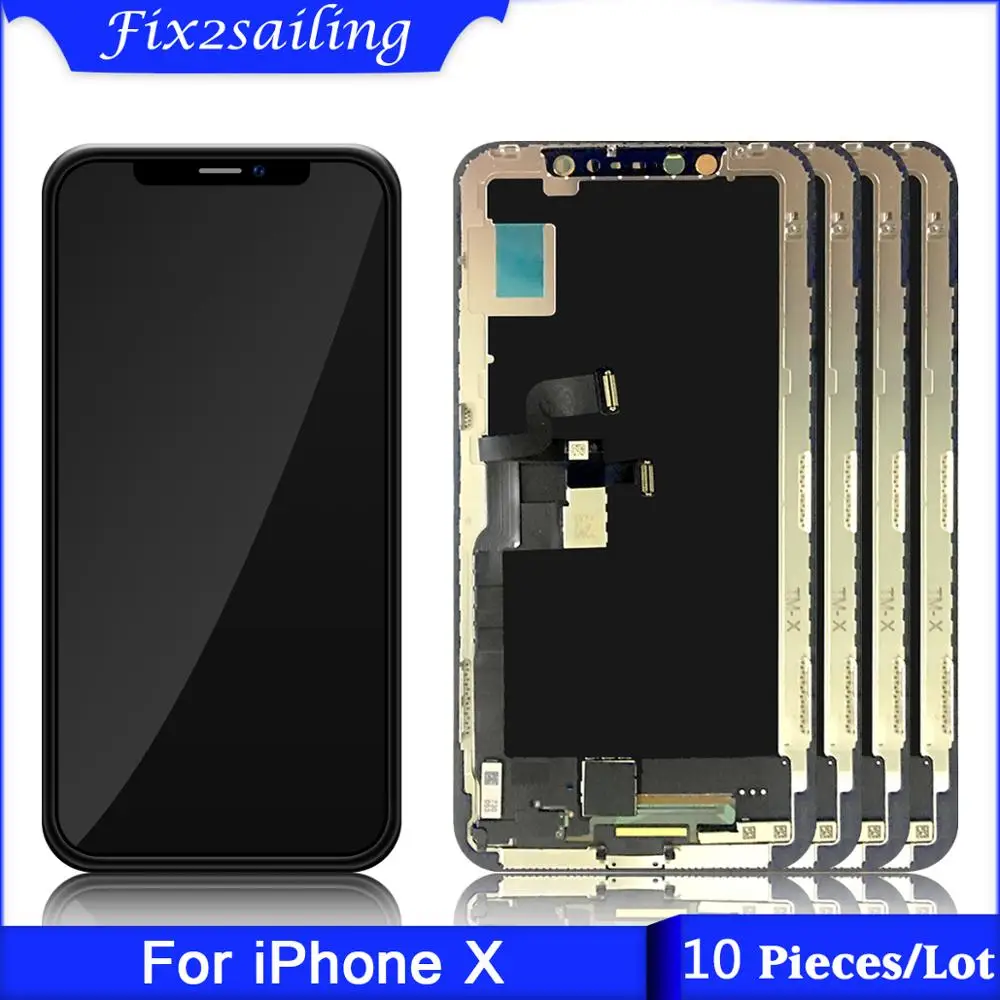 10 шт./лот дисплей для iPhone X ЖК сенсорный экран дигитайзер Запасные части в