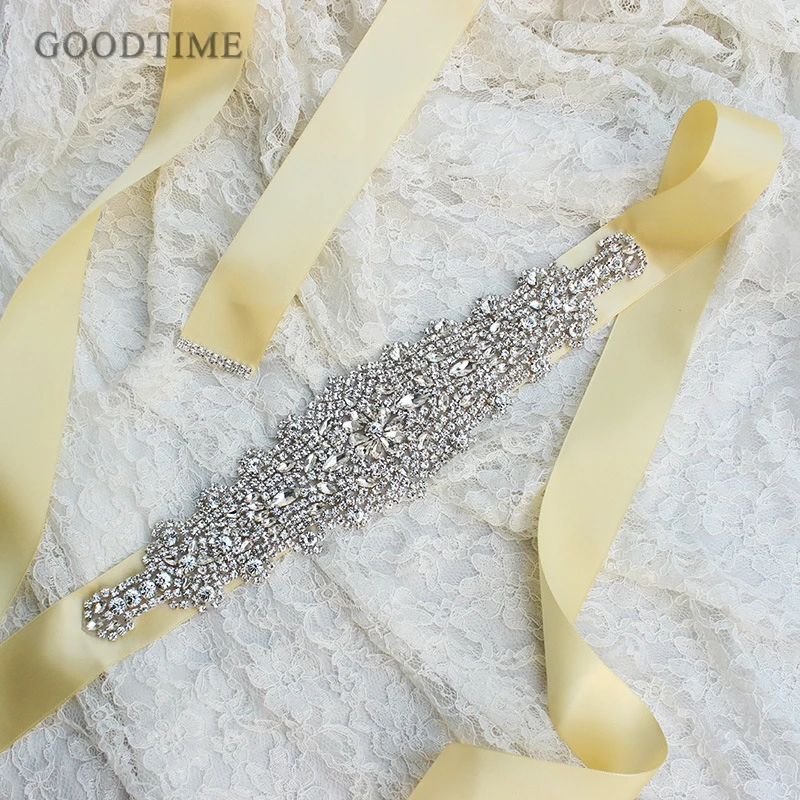 

Crystal Flowers Wedding Sash Belt Rhinestone Waistband Satin Belts Bride Bridesmaid Soiree Dress Belt Cummerbunds Women Party