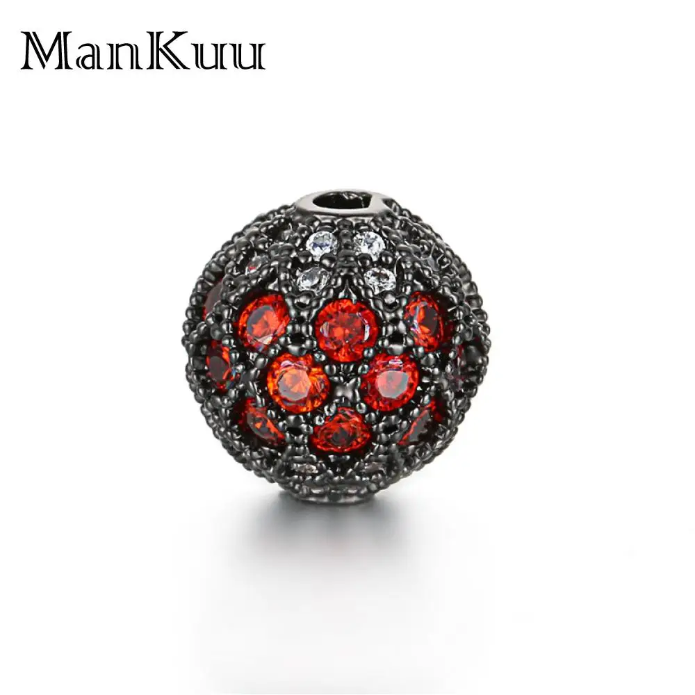 Mankuu 9 мм круглые черные стразы бусины шармы для дискотеки