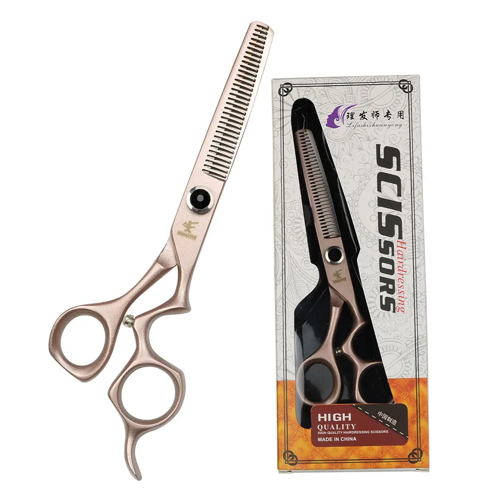 Парикмахерские ножницы 6 дюймов и 7 440C розовое золото плоские тонкие