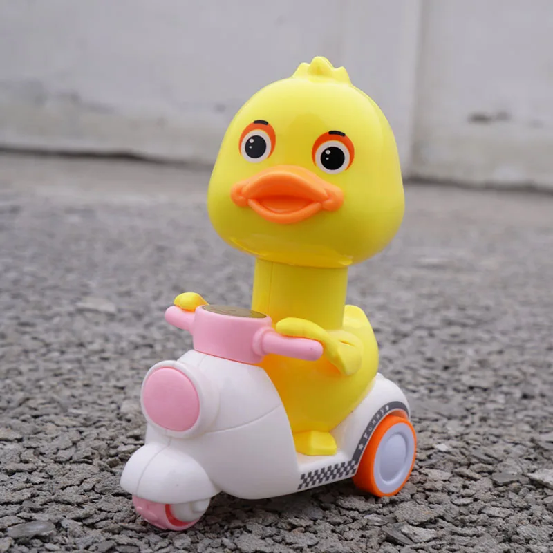 Новый детский игрушечный автомобиль пресс тип Желтая утка мотоцикл детская