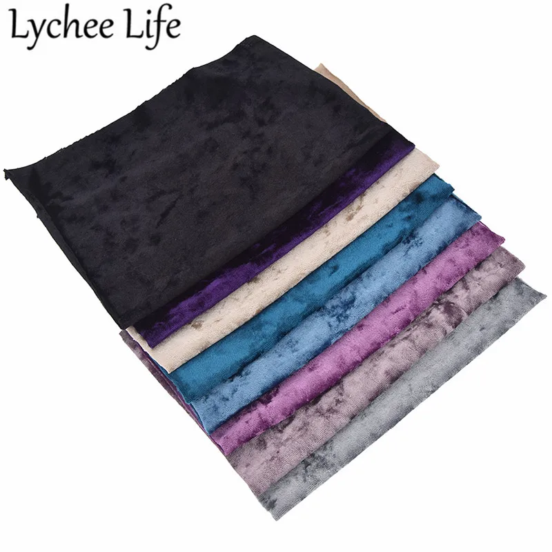 Lychee Life A4 полиэстер спандекс бархатная ткань 29x21 см цветная гибкая DIY Швейные