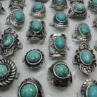 60pcs fshion vintage women antique silver plated rings whole jewelry bulk lots free shipping rl249