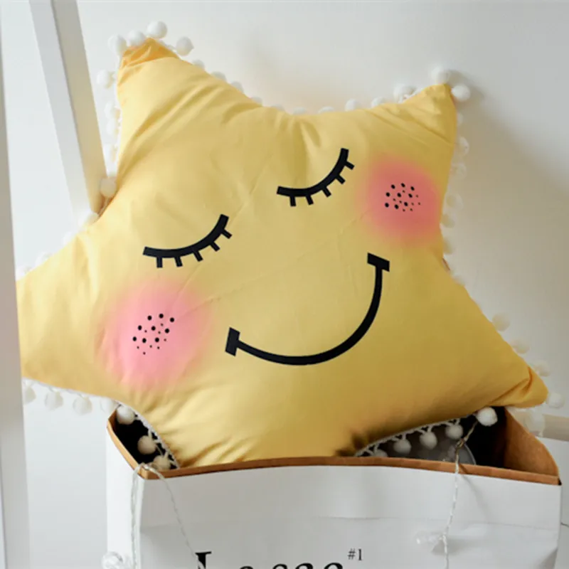 Милая Подушка серии Sky мягкая подушка с изображением Луны звезд и облаков для