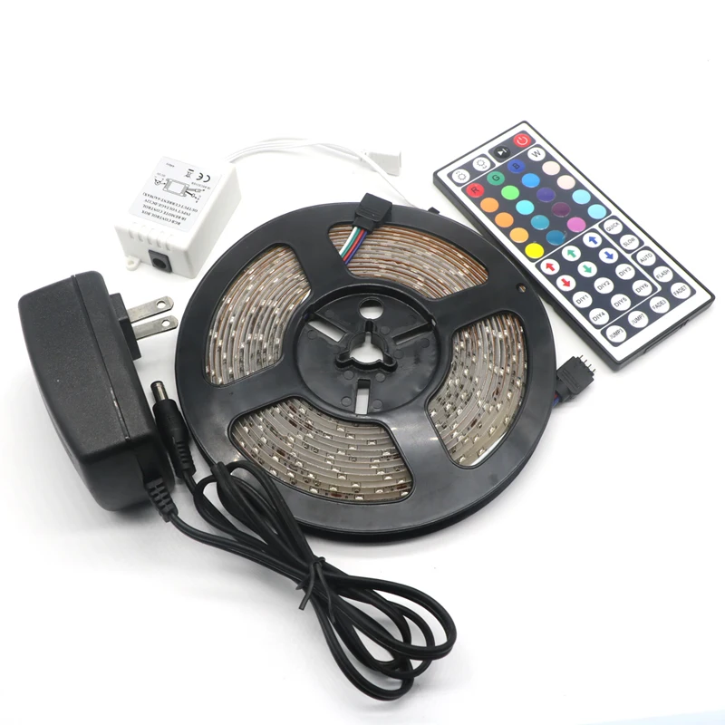 RGB Светодиодная лента IP65 водонепроницаемая 5 м SMD 3528 300 Led s/Roll + 44 клавиши ИК пульт