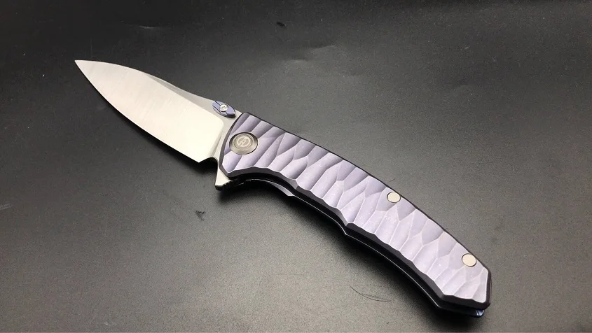 Второе производство синий Maxace Corvus I M390 атласный подшипник компактный походный нож