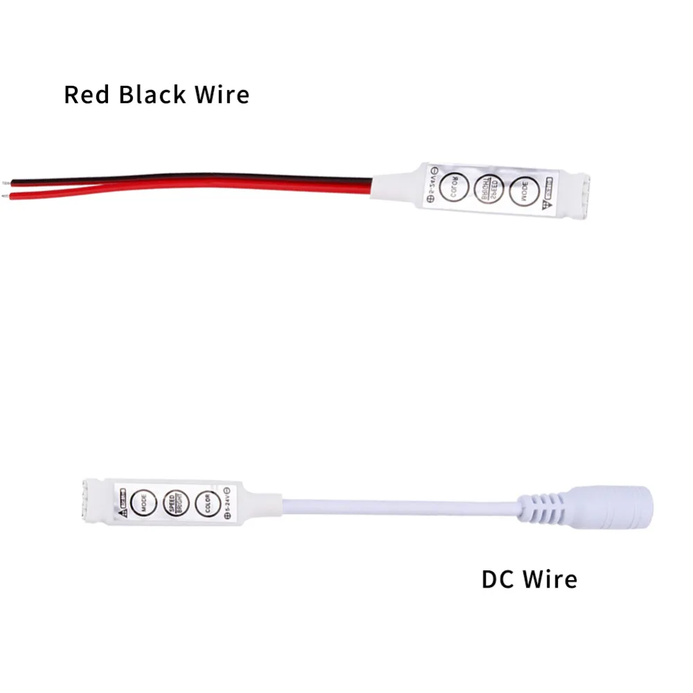 DC12V RGB светодиодный мини контроллер 3 клавиши с разъемом постоянного тока для