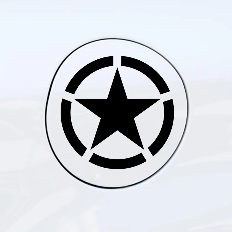 

5 Pieces Customizable Personality Allied Star fuel tank cap Stickers Decal Car-Styling For VW LADA toyota opel volkswagen ford