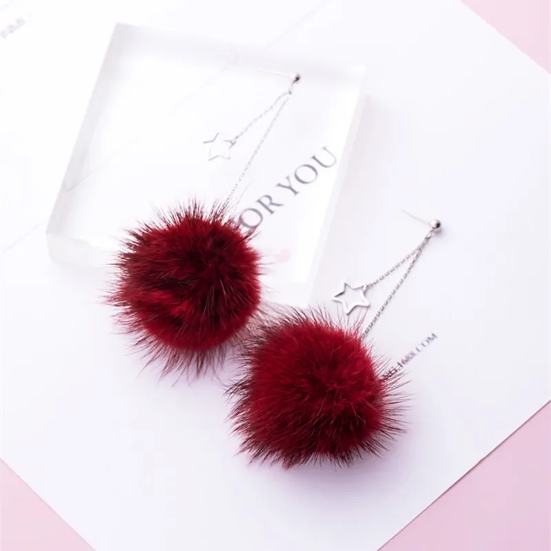 Uglyless Real 925 Sterling Silver Hollow Stars Earrings for Women Vacation Style Hairballs Summer Dress Long | Украшения и