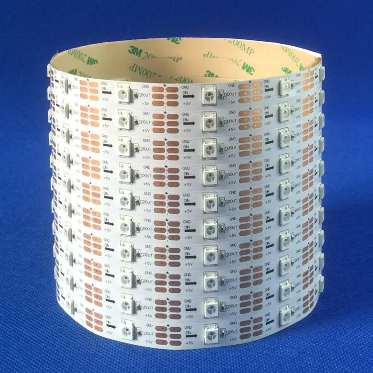 5 м Бесплатная доставка 30 светодиодный/м WS2812B Пиксельная полоса WS2812 ic чип SMD5050